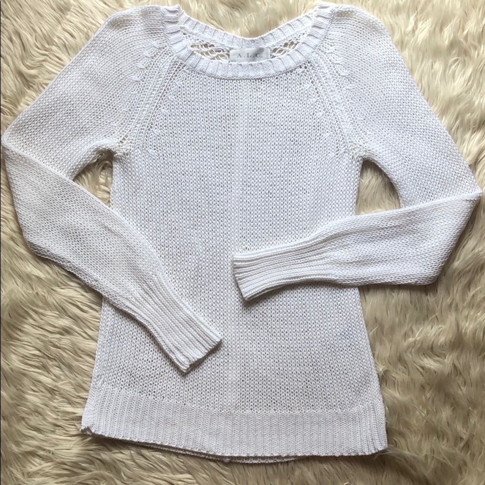 A.L.C. white cotton pullover sweater 😍